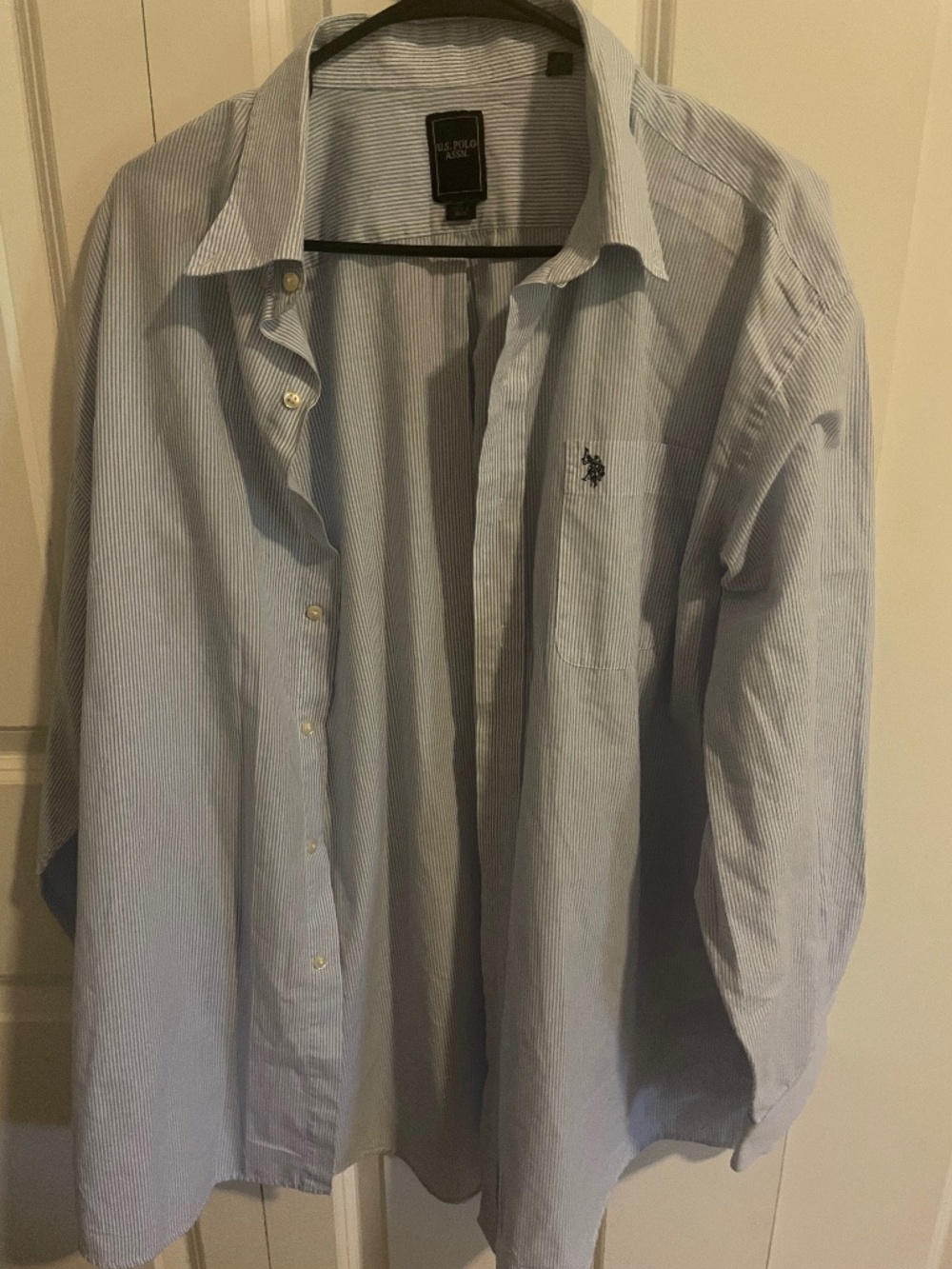 Us polo blue and white striped long sleeve